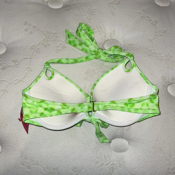 Victoria’s Secret Swim- Lime Green/White Pattern Top/Bottoms - Picture 5 of 7